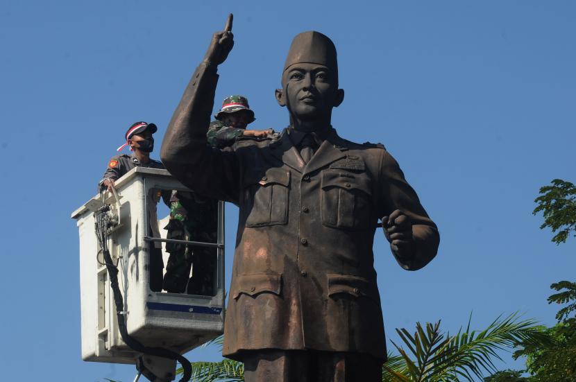 Patung Proklamator Sukarno di Boyolali, Jawa Tengah, Selasa (9/8/2022). 