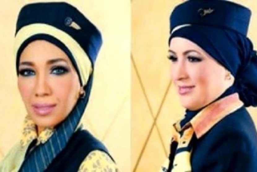 Pramugari EgyptAir yang diperbolehkan mengenakan jilbab.