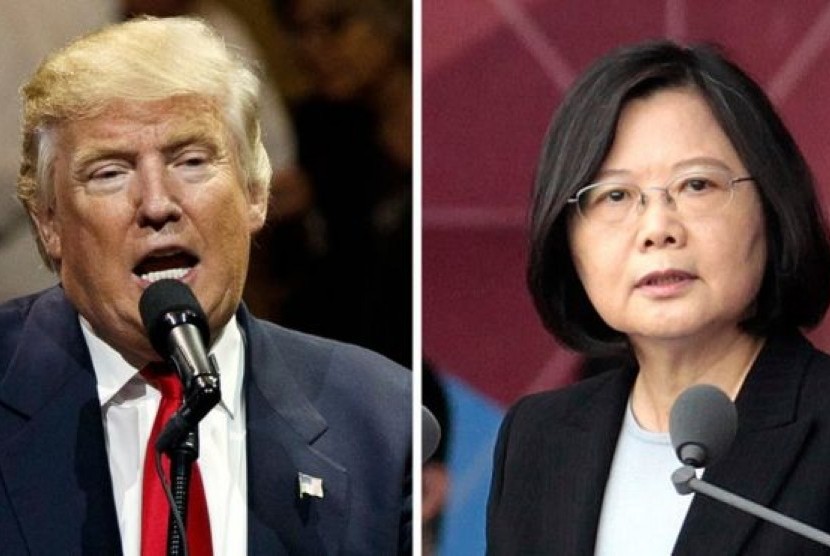 Presiden Amerika Donald Trump dan Presiden Taiwan, Tsai Ing Wen 