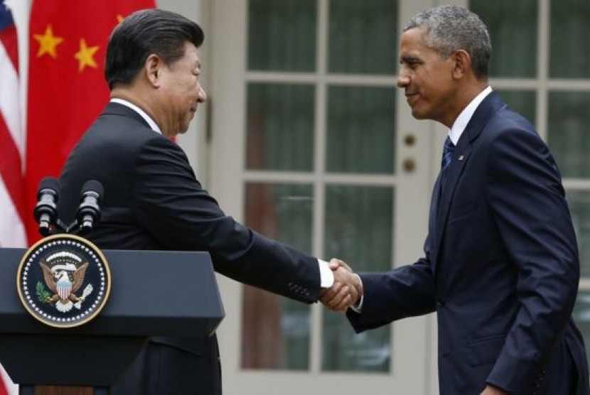 Presiden AS Barack Obama dan Presiden Cina Xi Jinping 