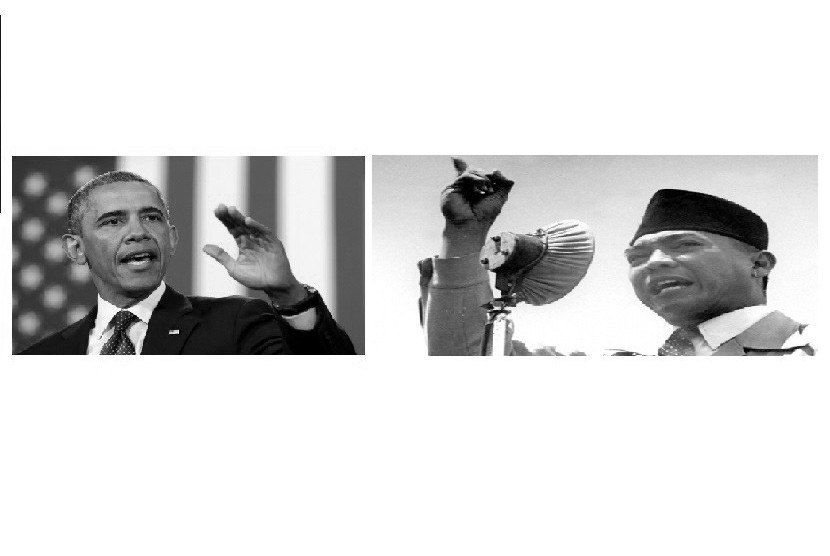 Presiden AS Barack Obama dan Presiden pertama RI, Ir Sukarno