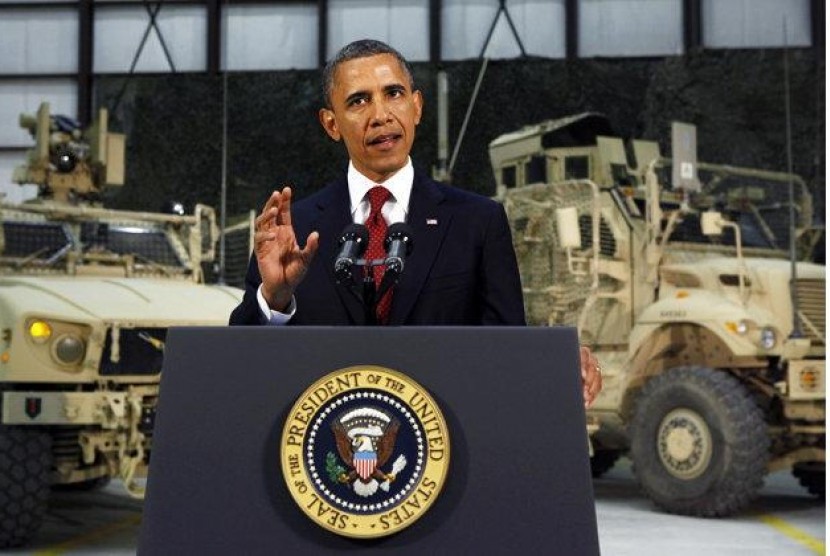 Presiden AS, Barack Obama di Pangkalan Militer Bagram, Afghanistan