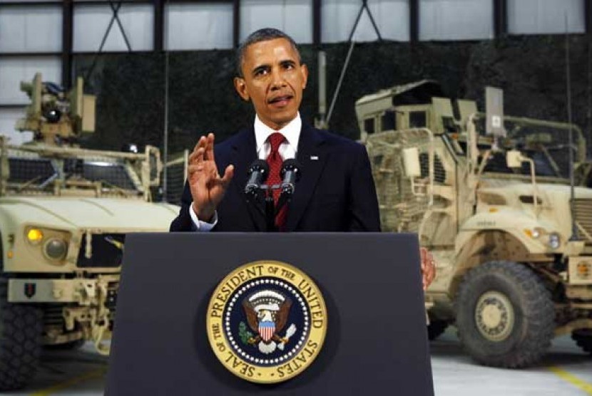 Presiden AS, Barack Obama di Pangkalan Militer Bagram, Afghanistan