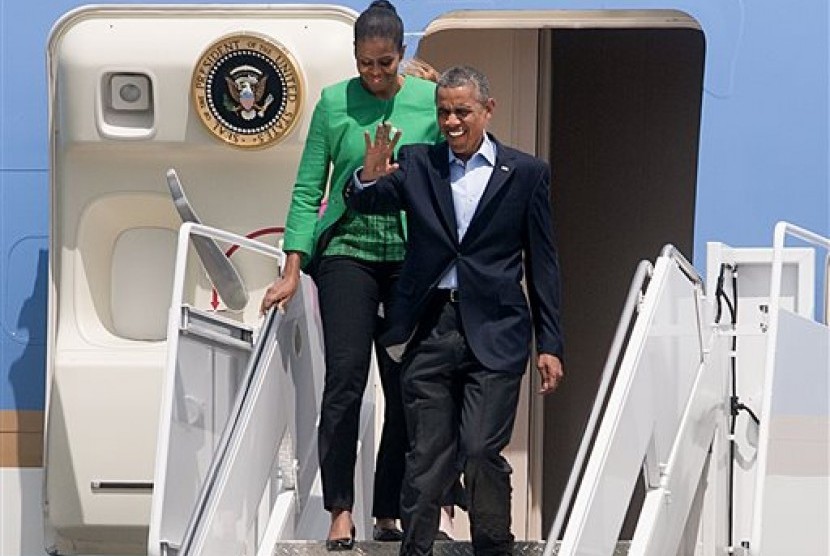 Presiden AS, Barrack Obama dan Ibu Negara AS, Michelle Obama. 