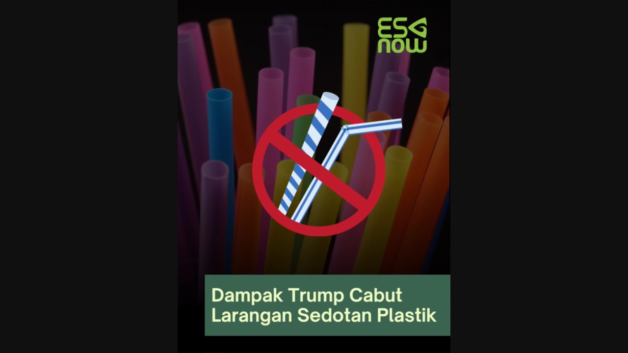 Presiden AS Donald Trump mencabut larangan sedotan plastik.