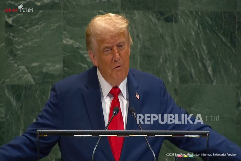 Presiden AS Donald Trump pada sidaang umum PBB