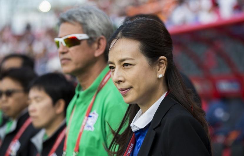 Presiden Asosiasi Sepak Bola Thailand (FAT) Nualphan Lamsam alias Madam Pang.