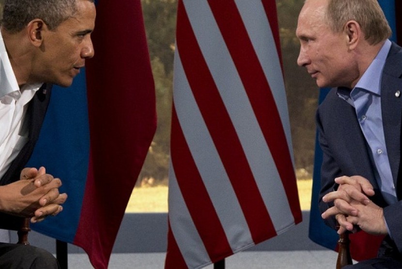 Presiden Barack Obama bertemu dengan Presiden Rusia  Vladimir Putin/ilustrasi 