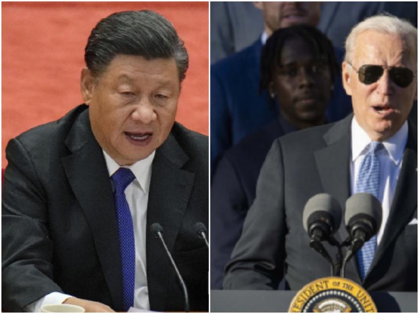 Presiden China, Xi Jinping (kiri) dan Presiden AS, Joe Biden