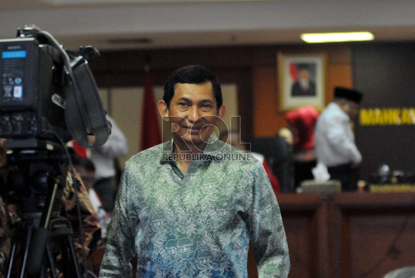 Presiden Direktur PT Freeport Indonesia Maroef Sjamsoeddin memberikan keterangan saat sidang etik Mahkamah Kehormatan Dewan (MKD) DPR di kompleks Parlemen, Senayan, Jakarta, Kamis (3/12).