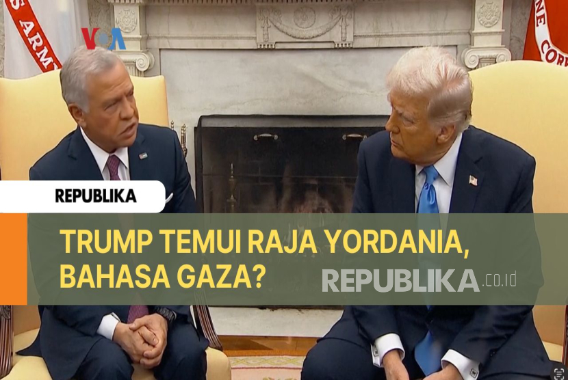 Presiden Donald Trump bertemu Raja Yordania Abdullah II di Gedung Putih.