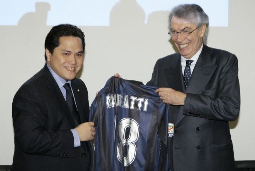 Presiden Erick Thohir dan Presiden Kehormatan Inter Milan Massimo Moratti.
