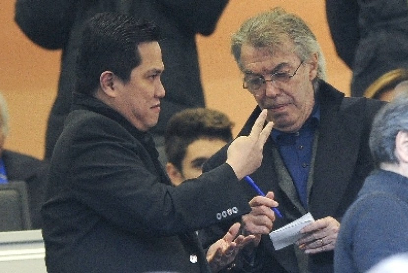 Presiden Inter Milan Erick Thohir dan Presiden Kehormatan Massimo Moratti.