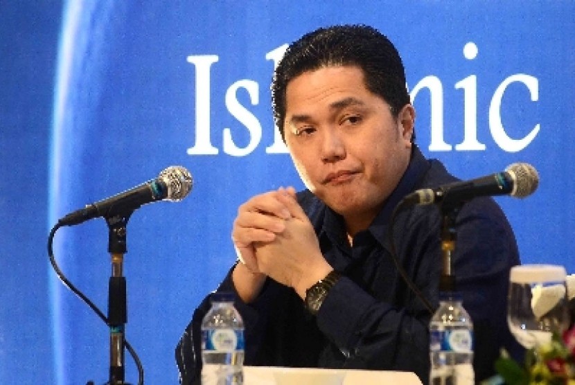 Presiden Inter Milan, Erick Thohir saat International Islamic Conference on Media di Jakarta, Rabu (4/12).
