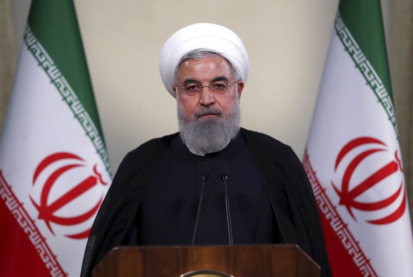 Presiden Iran Hassan Rouhani(Iranian Presidency Office via AP)