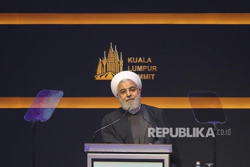 Presiden Iran Hassan Rouhani  melakukan pembicaraan dengan Perdana Menteri Swedia. Ilustrasi.