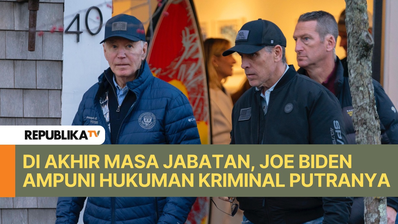 Presiden Joe Biden bersama putranya Hunter Biden.