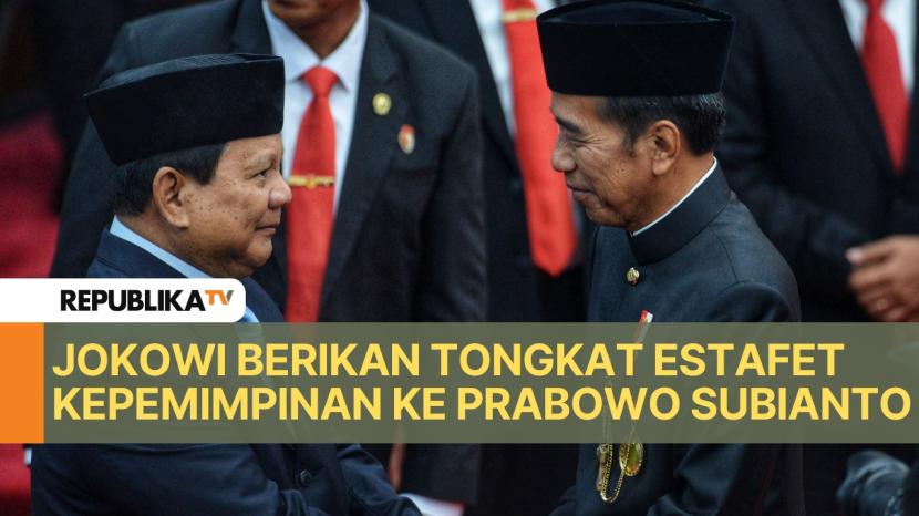 Presiden Joko Widodo berbincang Menteri Pertahanan Prabowo Subianto usai Sidang Tahunan MPR dan Sidang Bersama DPR - DPD Tahun 2024 di Gedung Nusantara, Kompleks Parlemen, Senayan, Jakarta, Jumat (16/8/2024). 