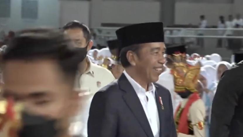 Presiden Joko Widodo hadiri festival Tradisi Islam Nusantara di Banyuwangi, Senin (9/1/2023).