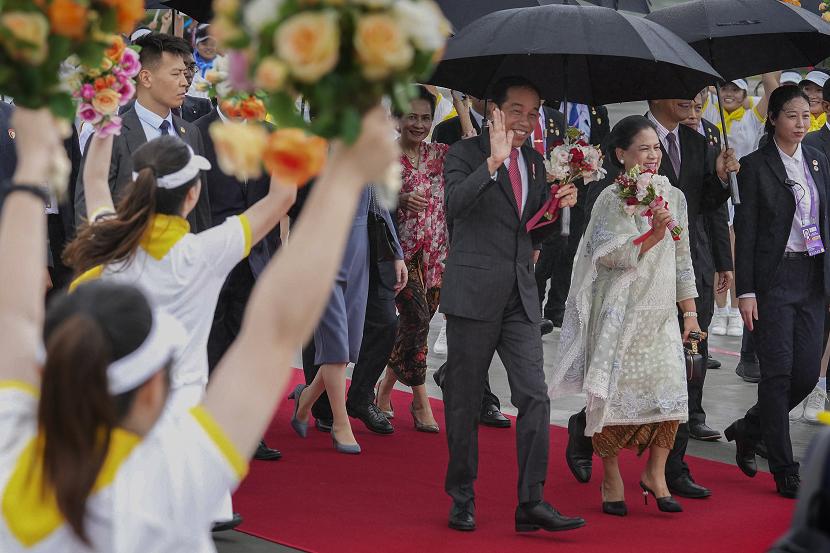 Presiden Joko Widodo (Jokowi) dan Iriana Jokowi melanjutkan kunjungan kerja hari keduanya di Kota Chengdu, Cina, Jumat (28/6/2023).