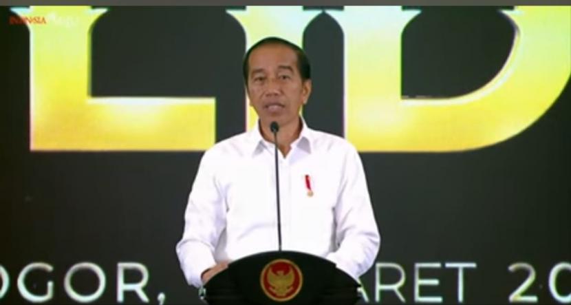 Presiden Joko Widodo (Jokowi) meresmikan KEK Lido di Kabupaten Bogor, Jawa Barat, Jumat (31/3/2023).