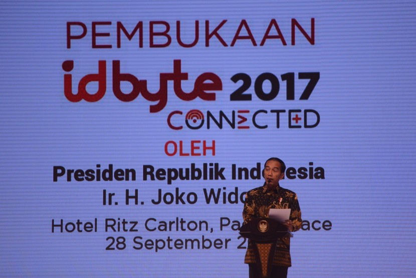 President Joko Widodo inaugurates IDBYTE 2017 in Jakarta, Thursday (September 28). 
