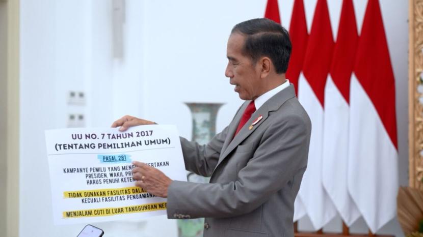Presiden Joko Widodo menegaskan bahwa aturan terkait kampanye telah diatur dalam Undang-Undang Nomor 7 Tahun 2017 tentang Pemilihan Umum.
