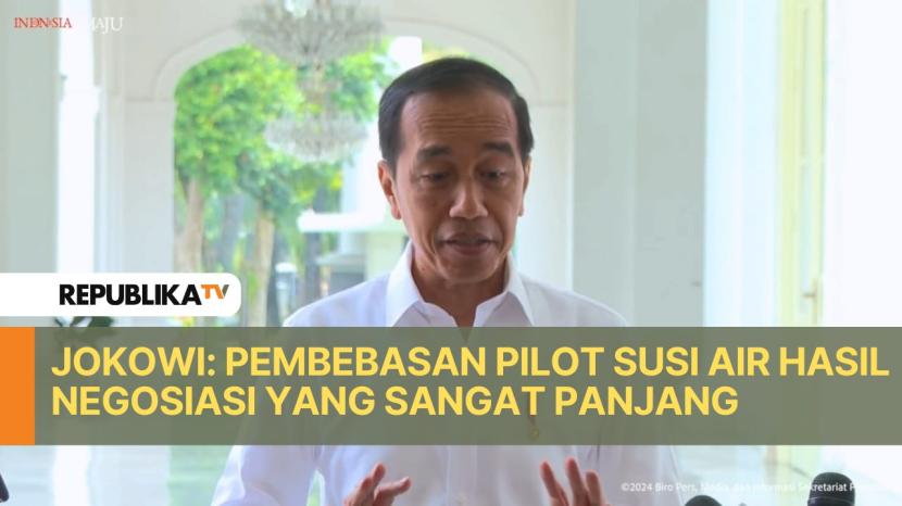 Presiden Joko Widodo mengapresiasi pembebasan Pilot Susi Air Kapten Philip Mark Mehrtens.