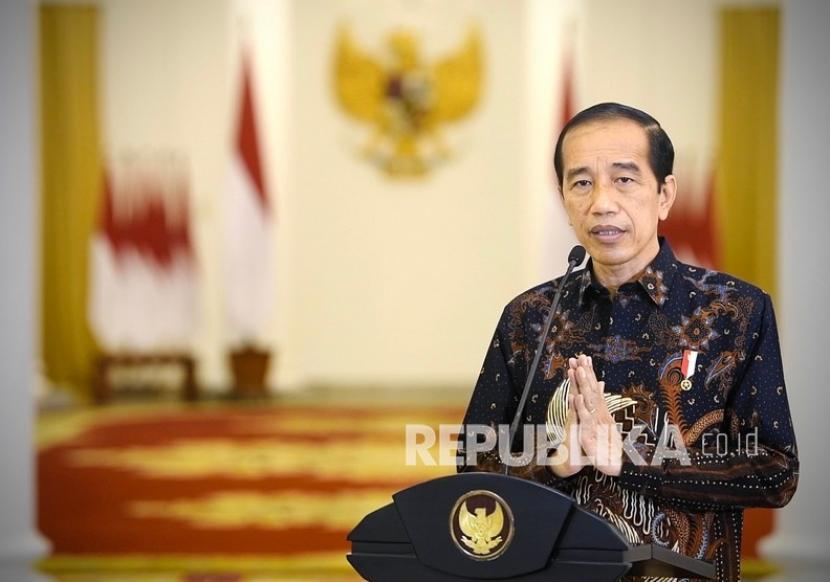 Presiden Joko Widodo. Jokowi menyatakan, angka BOR di Jawa terus menurun.
