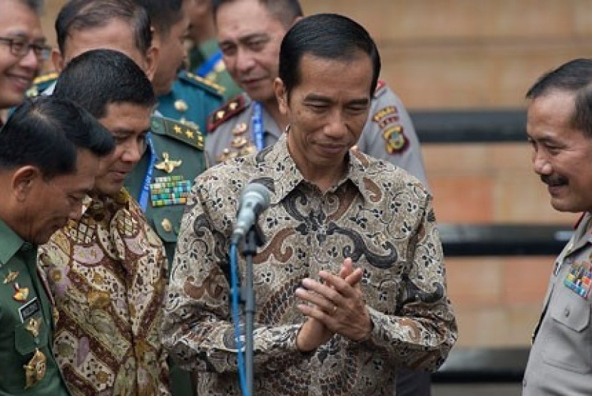 Presiden Jokowi beri arahan peserta rapimnas TNI-Polri