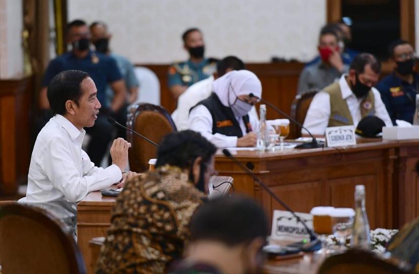 Presiden Jokowi beri instruksi penanganan Covid-19 di Jawa Timur 