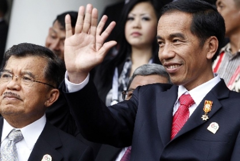 Presiden Jokowi bersama Wapres JK.