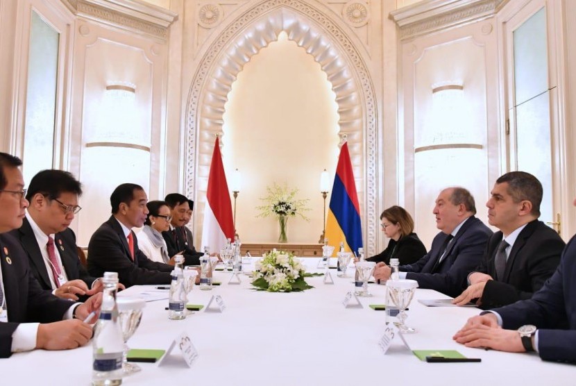 Presiden Jokowi bertemu Presiden Armenia, Armen Sarkissian 