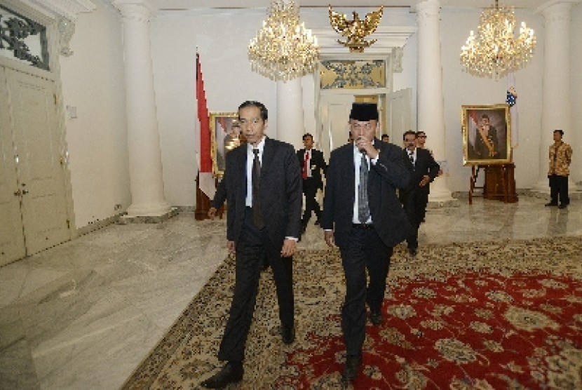 Presiden Jokowi dan Ketua DPRD DKI Jakarta Prasetyo Edi Marsudi.