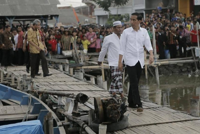 Presiden Jokowi ketika kunjungan di Semarang.
