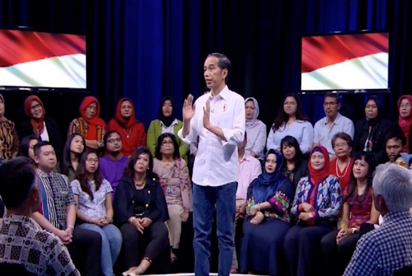 Presiden Jokowi saat berbicara di program Visi Presiden