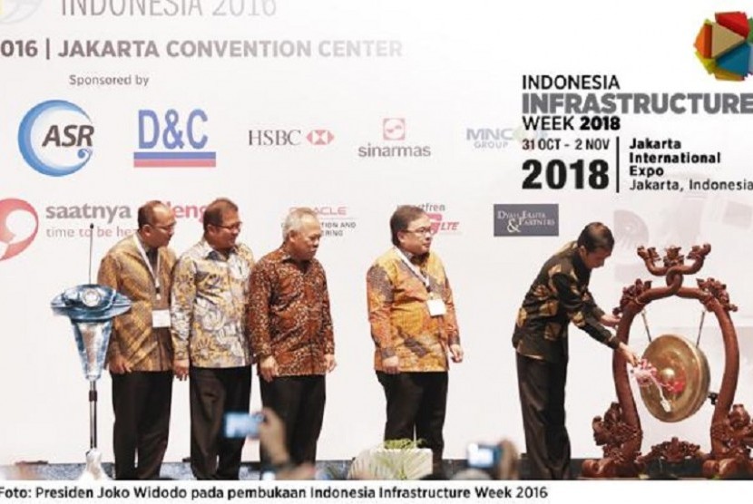 Presiden Jokowi saat membuka Indonesia Infrastrucutre Week (IIW) 2016. 