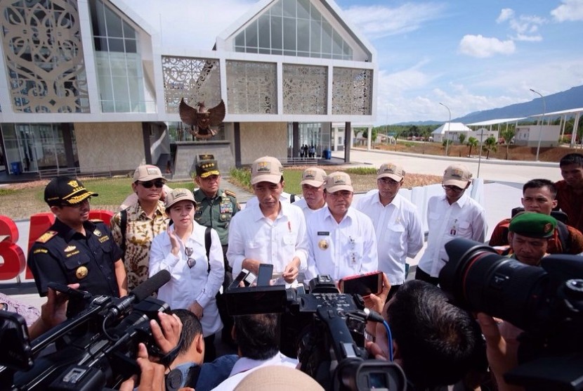 Presiden Jokowi saat peresmian PLBN Nanga Badau