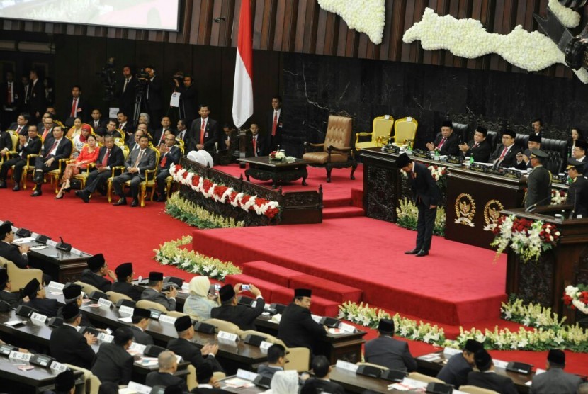 Presiden Jokowi saat pidato kenegaraan 