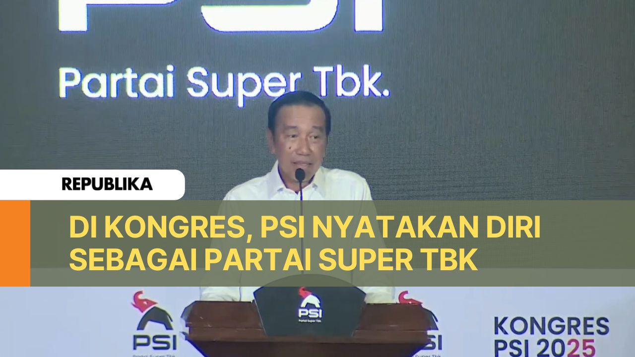 Presiden ke-7 RI, Joko Widodo saat menghadiri Kongres PSI di Solo, Jawa Tengah.