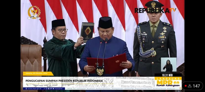 8th President of the Republic of Indonesia Army General (Purn) Prabowo Subianto.