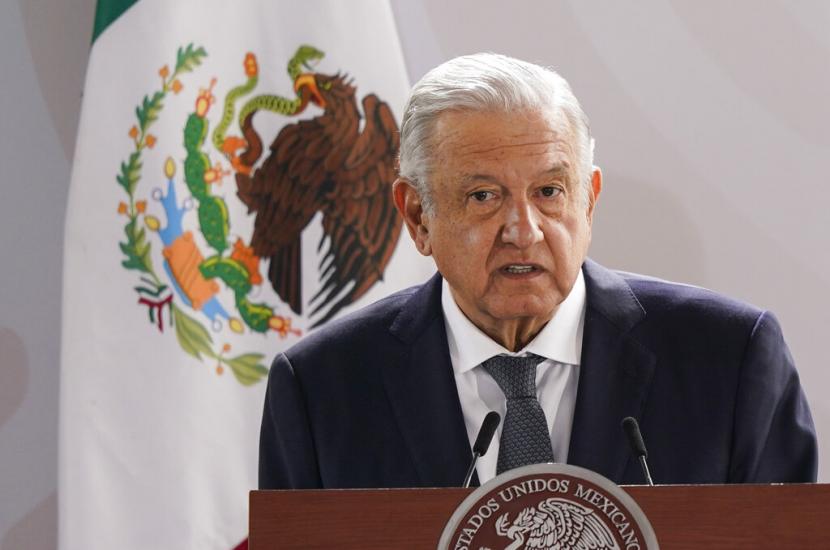 Presiden Meksiko Andres Manuel Lopez. Pemerintah Kanada pada Kamis (7/7/2022) menyampaikan keprihatinan tentang iklim investasi di sektor energi dan pertambangan Meksiko.