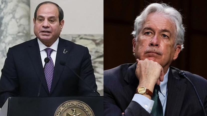 Presiden Mesir Abdel Fattah Al-Sisi dan Direktur CIA William Burns