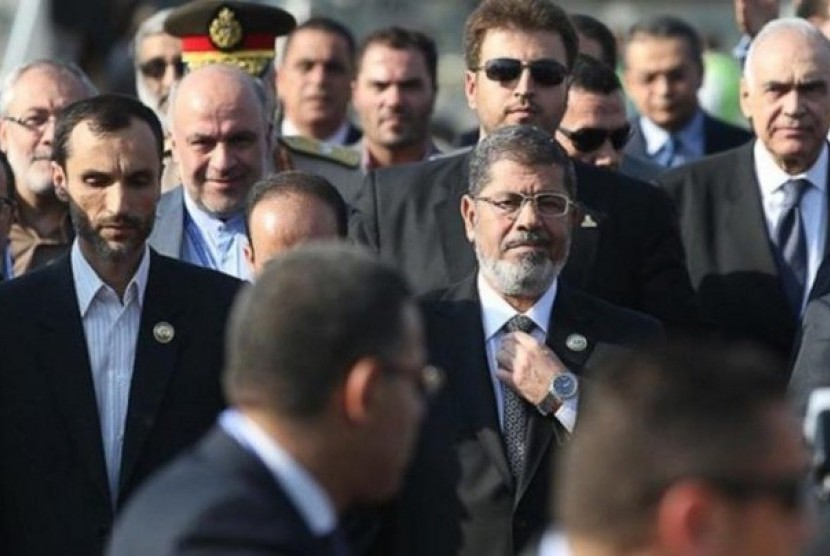 Presiden Mesir, Muhammad Mursi, hadir di KTT GNB 2012 di Teheran, Iran.