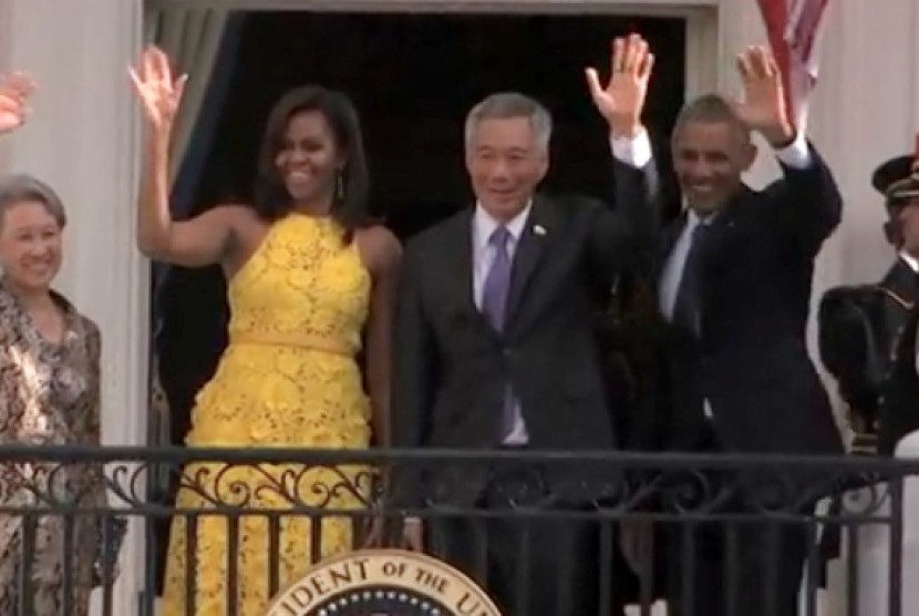 Presiden Obama bersama PM Singapura di Washinton DC, AS