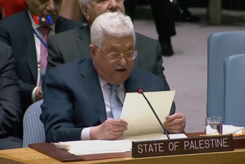 Fatah mendukung pidato keputusan Presiden Palestina Mahmoud Abbas di DK PBB. Ilustrasi.