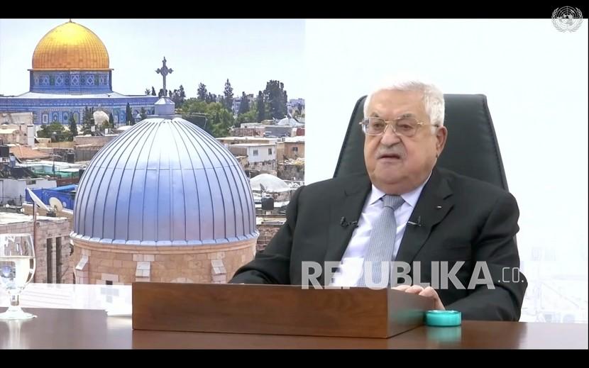 Presiden Palestina Mahmoud Abbas mengatakan Israel terus merusak upaya pencapaian solusi dua negara. Ilustrasi.