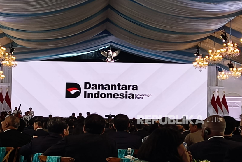 Presiden Prabowo Subianto berpidato dalam peresmian BPI Danantara di Kompleks Istana Kepresidenan Jakarta, Senin (24/2/2025).