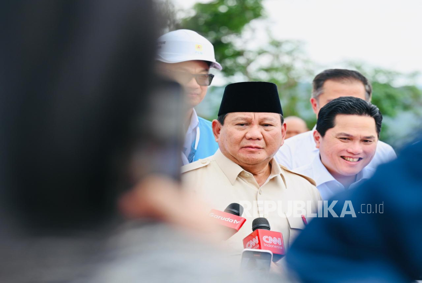 Presiden Prabowo Subianto di Kabupaten Sumedang, Jawa Barat, Senin (20/1/2025).