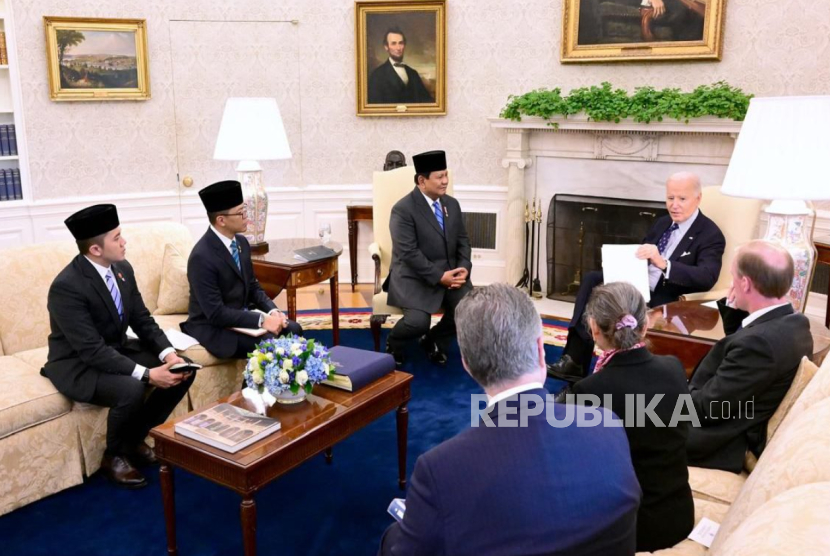 Presiden Prabowo Subianto melakukan pertemuan bilateral dengan Presiden AS Joe Biden di Gedung Putih, Selasa (12/11/2024).